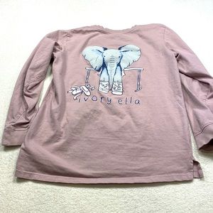 Ivory Ella Long Sleeve Tee Ballet Graphic